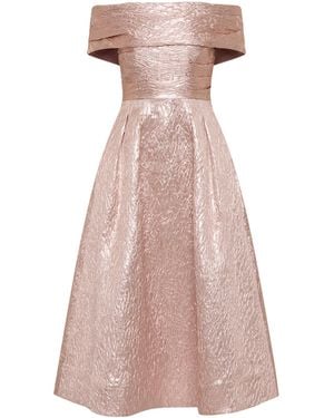 Rebecca Vallance Opaline Off The Shoulder Midi Dress - Pink