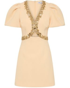 Rebecca Vallance Alexandrite Puff Sleeve Mini Dress - White