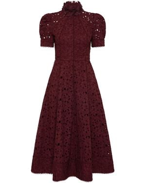 Rebecca Vallance Kitsu Short Sleeve Midi Dress - Purple