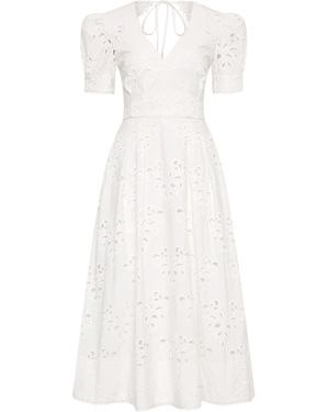 Rebecca Vallance Artesan Short Sleeve Midi Dress - White