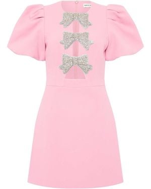Rebecca Vallance Juliana Puff Sleeve Mini Dress - Pink