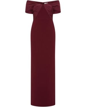 Rebecca Vallance Cava Off The Shoulder Gown - Red