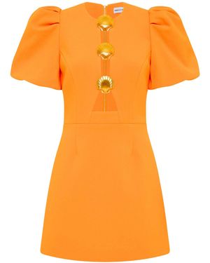 Rebecca Vallance Sirene Puff Sleeve Mini Dress - Orange