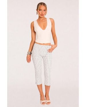 Rebellious Fashion Bengaline Split Hem Capri Trousers - Pink