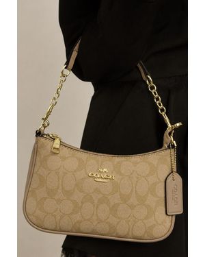 Rebellious Fashion Logo Monogram Faux Leather Shoulder Bag - Black