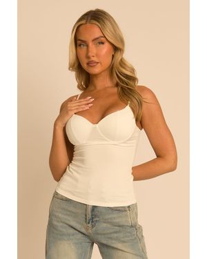 Rebellious Fashion Sculpting Strappy Top - Natural