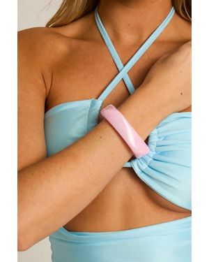 Rebellious Fashion Chunky Resin Bangle - Blue