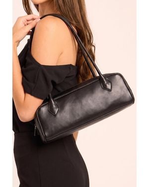 Rebellious Fashion Rectangular Shoulder Bag - Black
