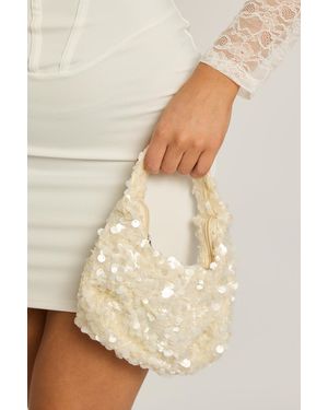 Rebellious Fashion Sequin Mini Bag - Natural