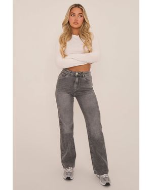 Rebellious Fashion Frayed Straight Leg Jeans - Pink