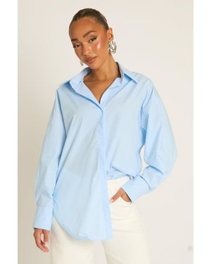 Rebellious Fashion Oversized Shirt - Blue