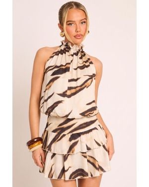 Rebellious Fashion Flippy Playsuit - Multicolour