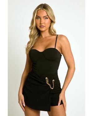 Rebellious Fashion Sculpting Bodysuit - Black