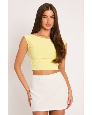 Rebellious Fashion Open Back Crop Top - Multicolour