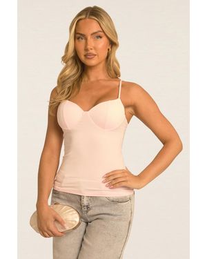 Rebellious Fashion Sculpting Strappy Top - Natural