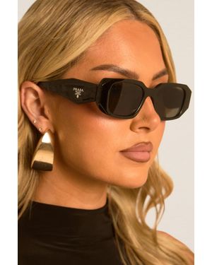 Rebellious Fashion Logo Detail Sunglasses - Black