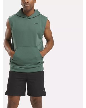Reebok Strength Sleeveless Hoodie - Green