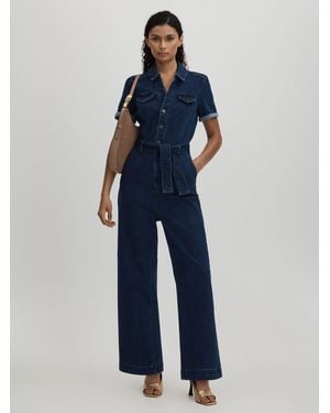 PAIGE Anessa Jumpsuit Plain - Blue