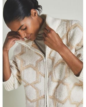 Les 100 Ciels Neutral/cream | S Cashmere-blend Bouclé Jacket - Multicolor