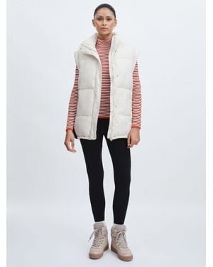 The Upside The Off Contrast-Panel Puffer Gilet - White