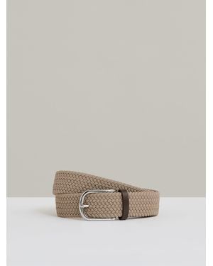 Reiss Elmont - Stone Basket Weave Belt, 40 - Multicolor