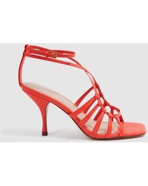 Reiss Eva Strappy Heels - Red