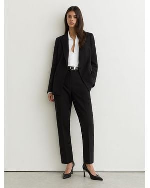 Reiss Petite Puppytooth Single-Breasted Suit Blazer - Black