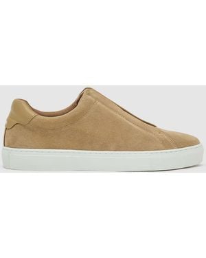 Reiss Suede Slip-On Elasticated Sneakers - Multicolor