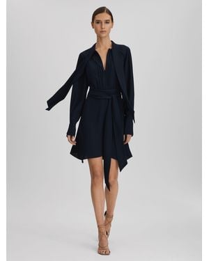 【海外限定】REISSワンピース☆Navy Gwen Tie Front Beach Cover Reiss Tie Front Beach Cover-Up Dress in Navy - REISS