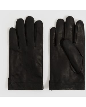 Reiss Monty - Black Nappa Leather Gloves, L