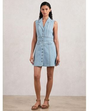PAIGE Denim Button-Through Mini - Blue