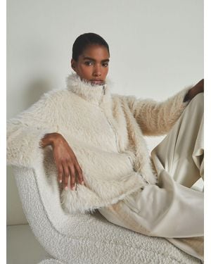 Les 100 Ciels S Faux-Fur Coat - Gray