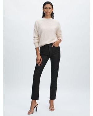 PAIGE Coated Straight-Leg Jeans - White