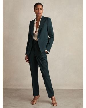 Reiss Jade - Green Wool-blend Slim-fit Suit Pants, Us 4 L