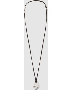 Reiss Opal - Silver Tone Opal Small Cord Pendant Necklace, One - White