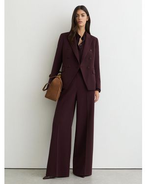 Reiss Gabi Double-Breasted Suit Blazer - Purple