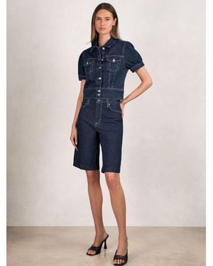 PAIGE Denim Bermuda Shorts - Blue