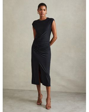 Reiss Paige Jersey Dress in Black | Lyst