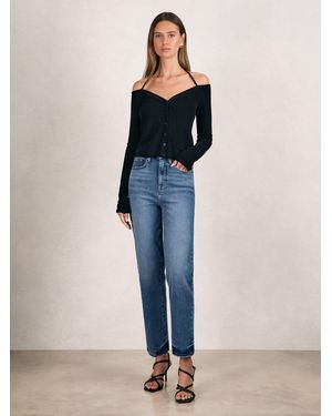 GOOD AMERICAN Straight Compression Jeans - Blue