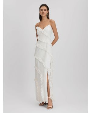 AMUR Ruffle Maxi Dress - White