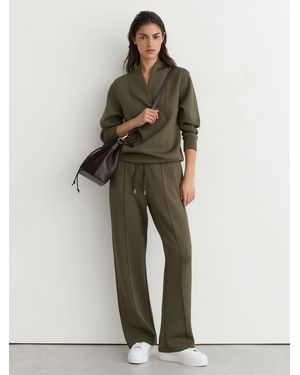 Reiss Premium Interlock Shawl-Neck Sweatshirt With - Green