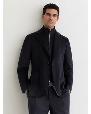 Reiss Patch Blazer Plain - Blue