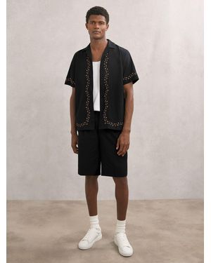 Les Deux Deux Twill Pleated Suiting Shorts - Natural