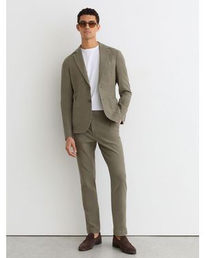 Reiss Garment-Dyed Piqué Suit Pants Tailored-Fit - Natural
