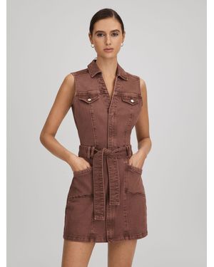 PAIGE Denim Mini Dress - Brown