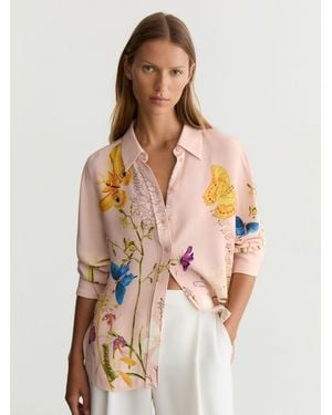 Reiss X Nybg Floral Butterfly-Print Shirt - Multicolor