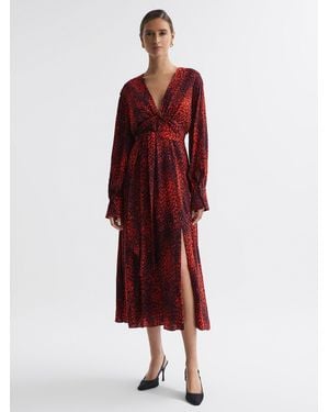 【海外限定】REISSワンピース☆ Farah Snake Print Belted Midi Buy Reiss Neutral Farah Snake Print Belted Midi Dress from