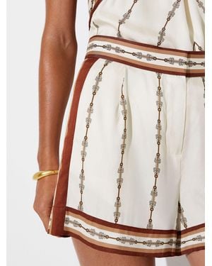 Reiss Chain-Print Shorts - Brown