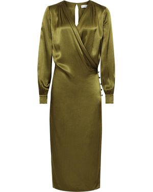 Reiss Satin Wrap Dress - Green