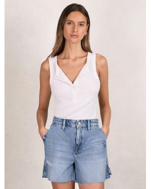 GOOD AMERICAN Long Denim Shorts - Blue